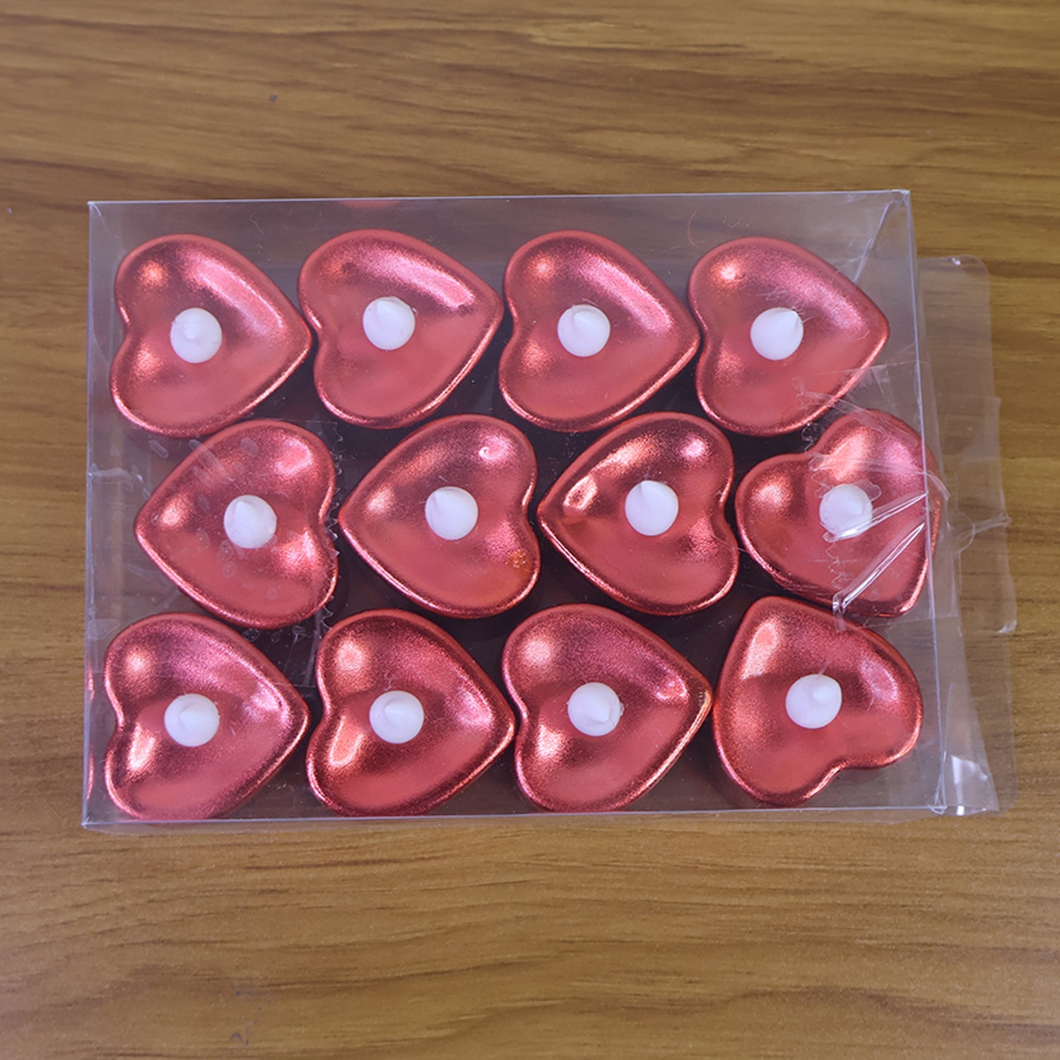 Heart Shaped LED Tea Light Candles (Mix Color / 12 Pc) Heart Shaped LED Tea Light Candles (Mix Color / 12 Pc)